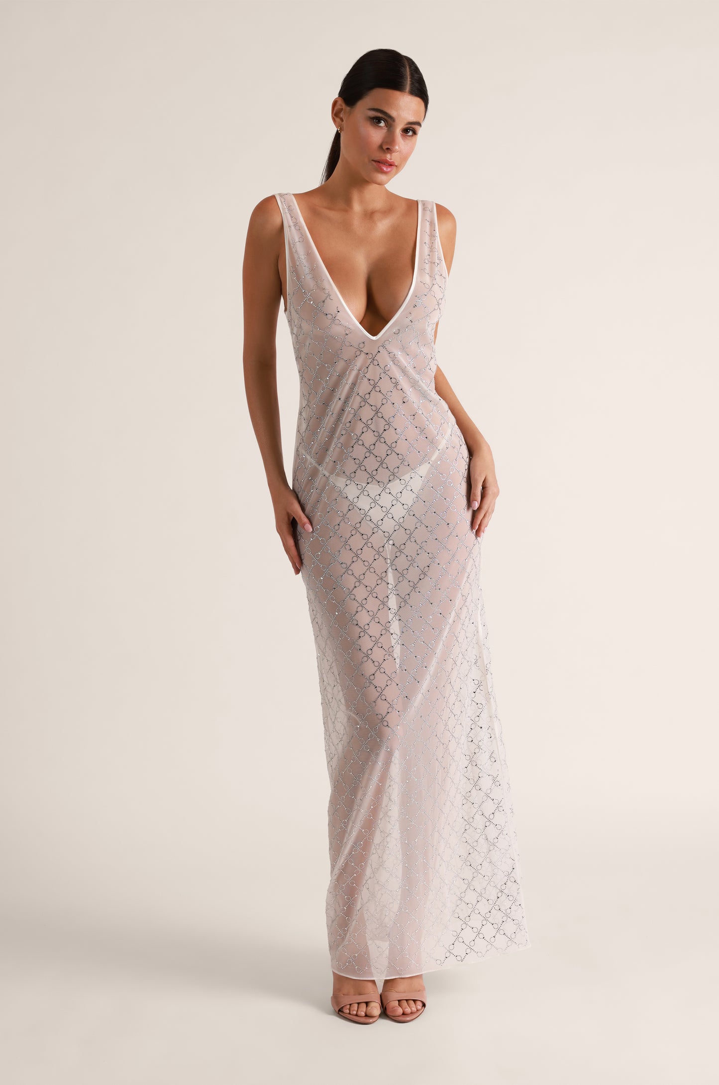 HANDCUFF EMBELLISHED LE SOIR DRESS