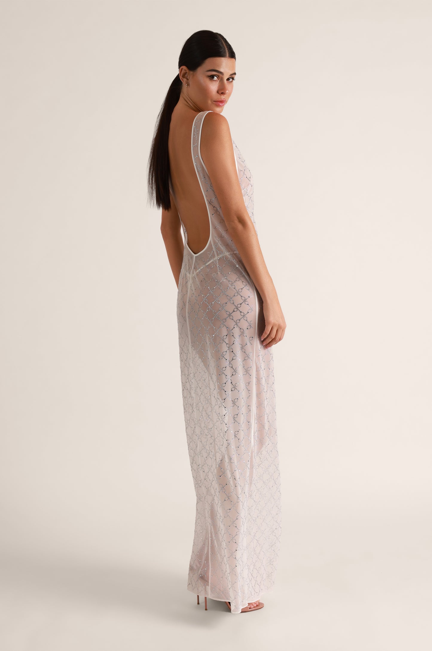 HANDCUFF EMBELLISHED LE SOIR DRESS