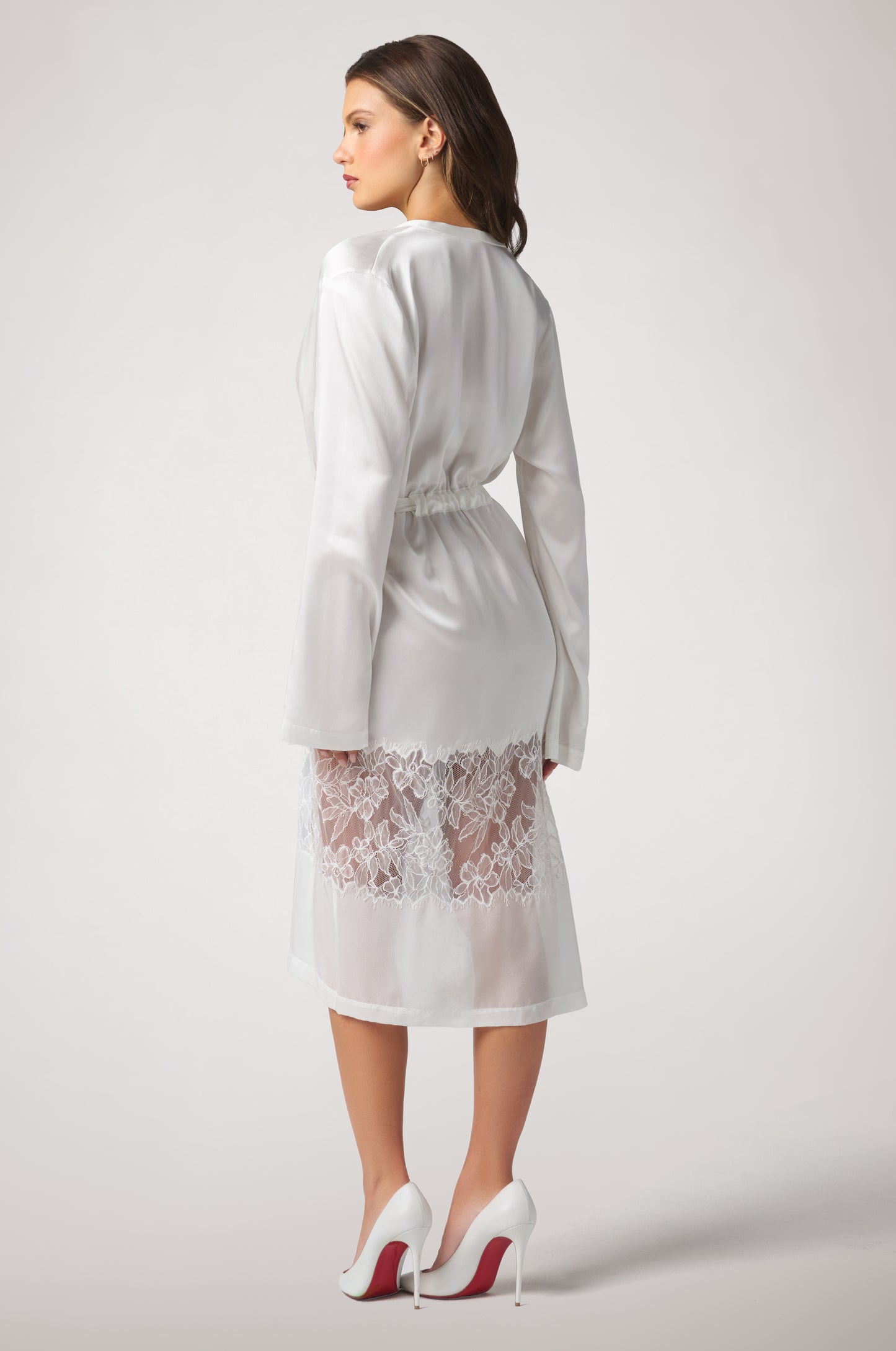 IRIS LACE MIDI ROBE