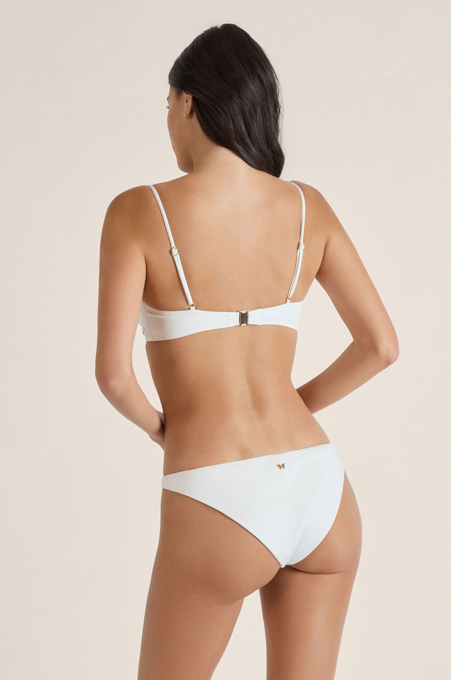 LACE INSET BALCONETTE BIKINI TOP