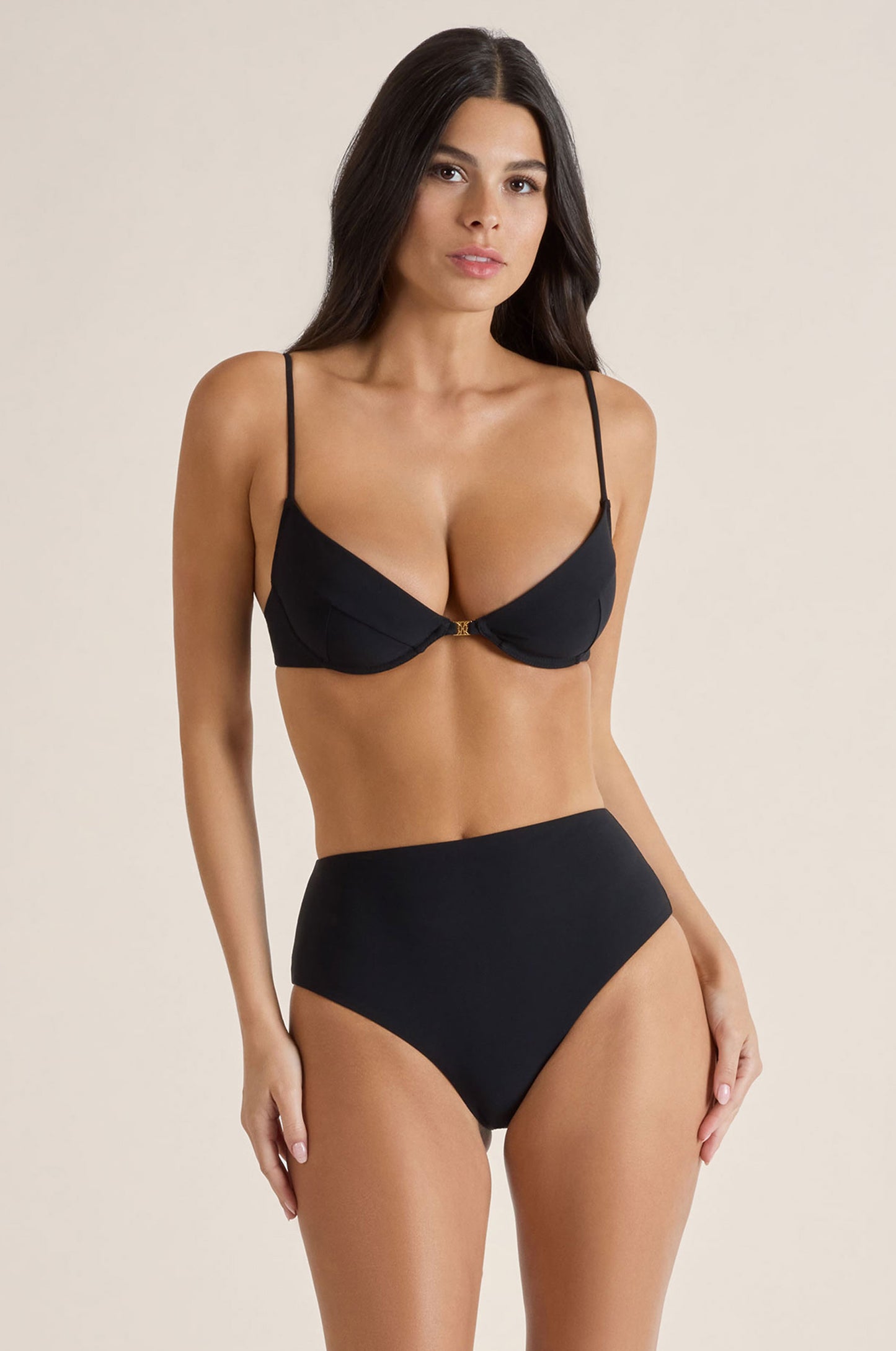 LACE-UP HIGH WAIST BIKINI BOTTOM