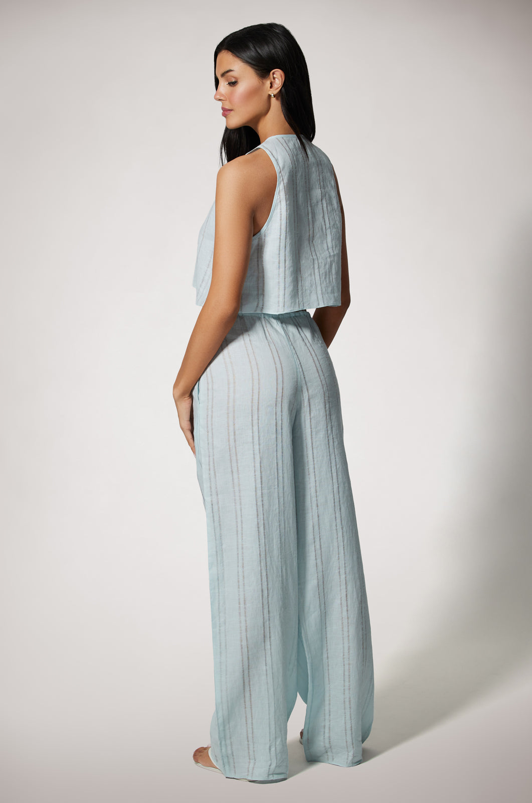 LINEN STRIPE PANT