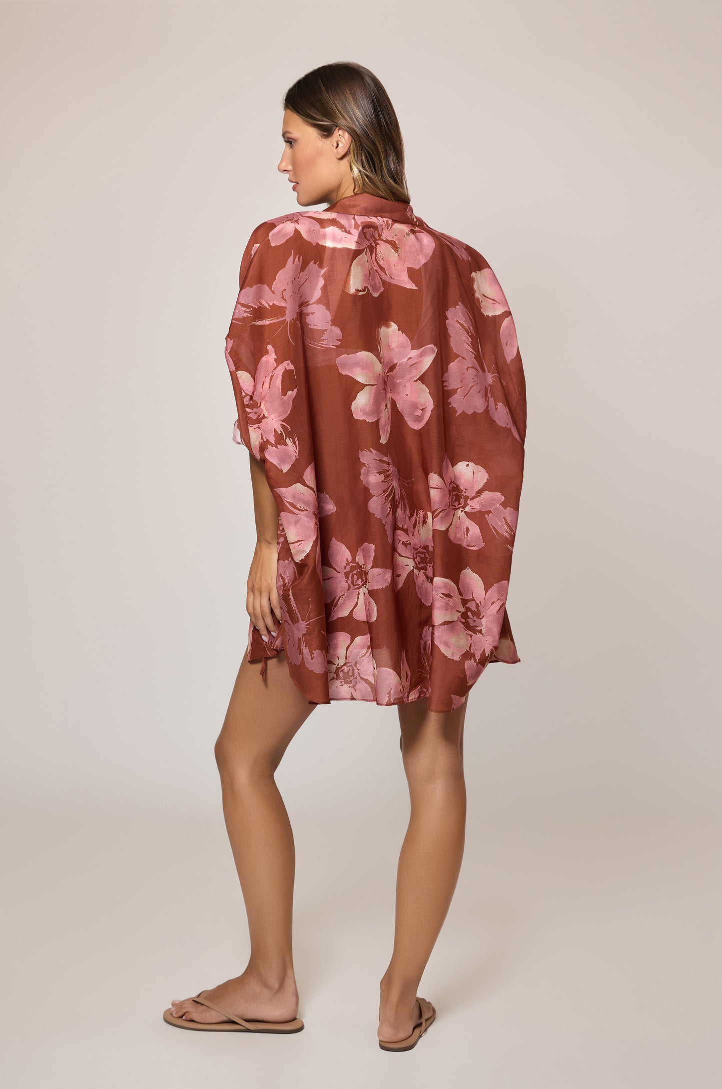 PAPILLON ET ORCHIDEE PRINT SHORT