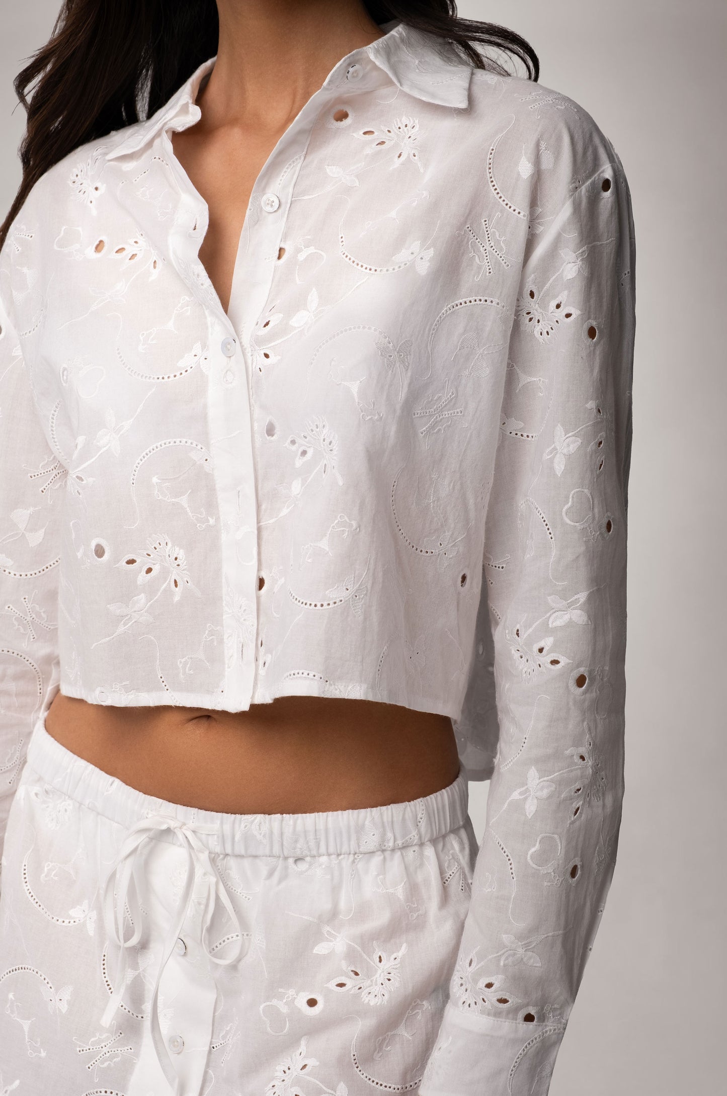 SIMONE COTTON EYELET MINI SKIRT