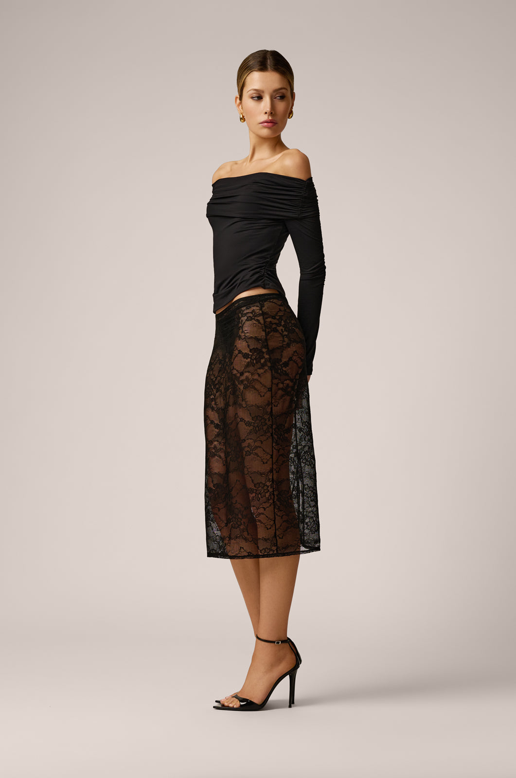 TREIZE LACE SLIP SKIRT