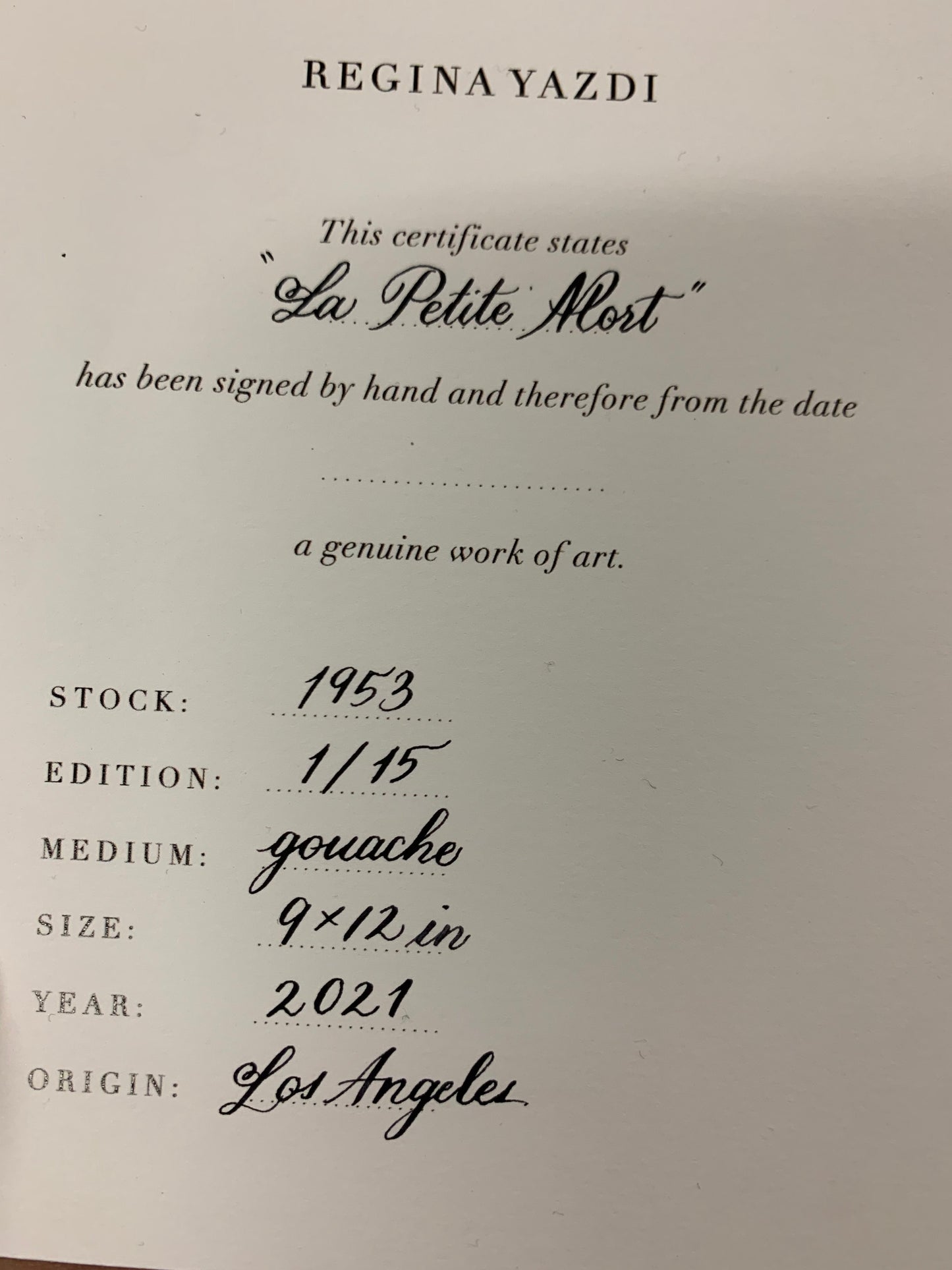 Regina Yazdi x Kiki de Montparnasse 'La Petit Mort'