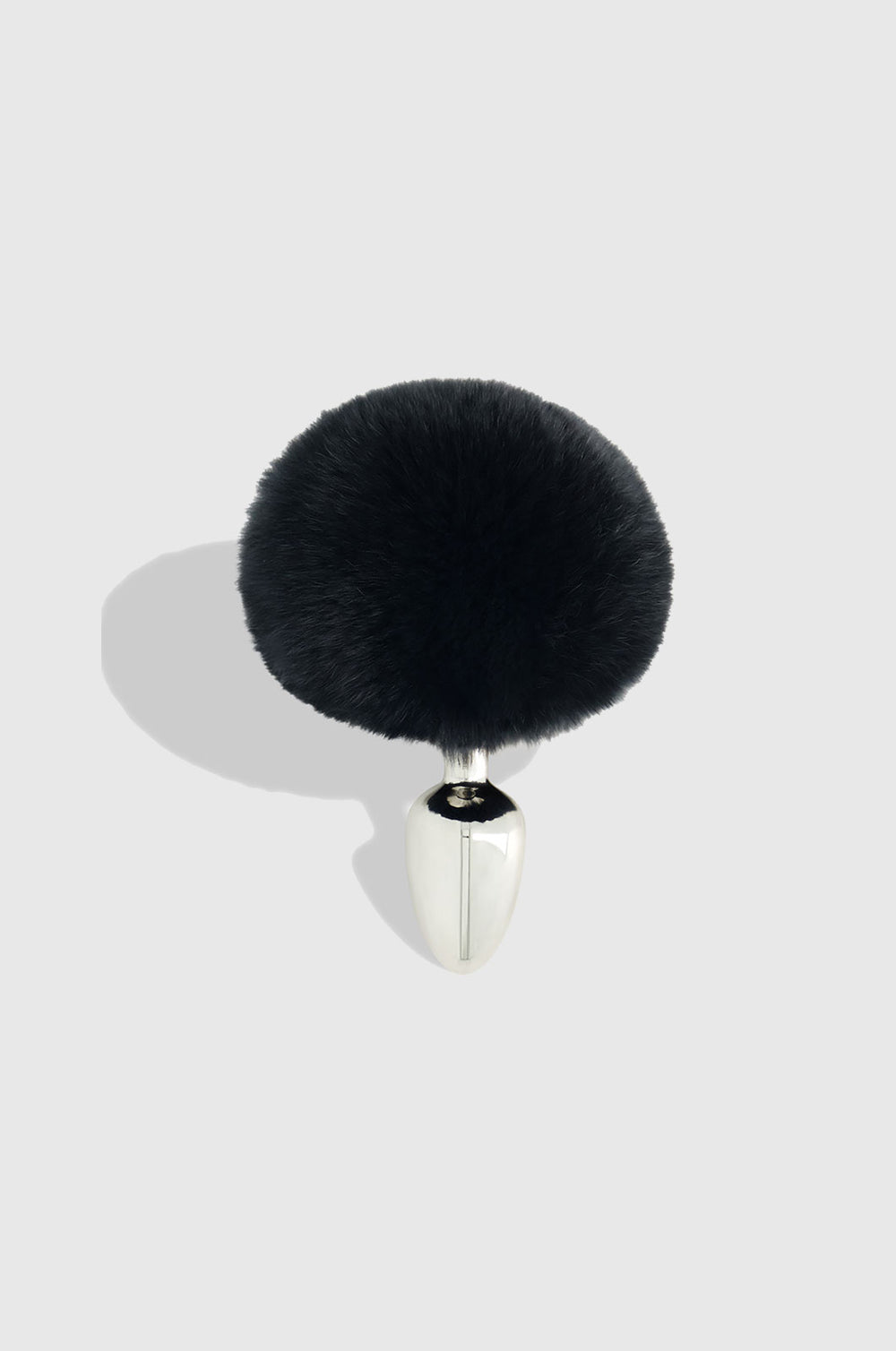 Black Bunny Tail Butt Plug in Stainless Steel | Luxury Silver Anal Plug | Kiki de Montparnasse Black Bunny Tail Butt Plug in Stainless Steel | Luxury Silver Anal Plug | Kiki de Montparnasse