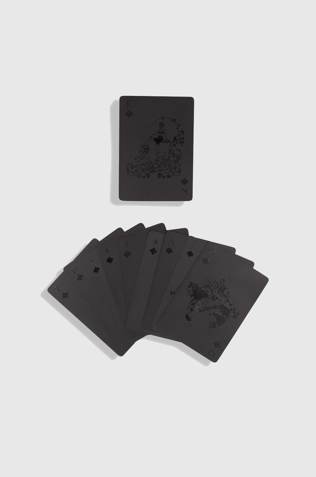 Exclusive KIKIDM black on black monochromatic playing cards