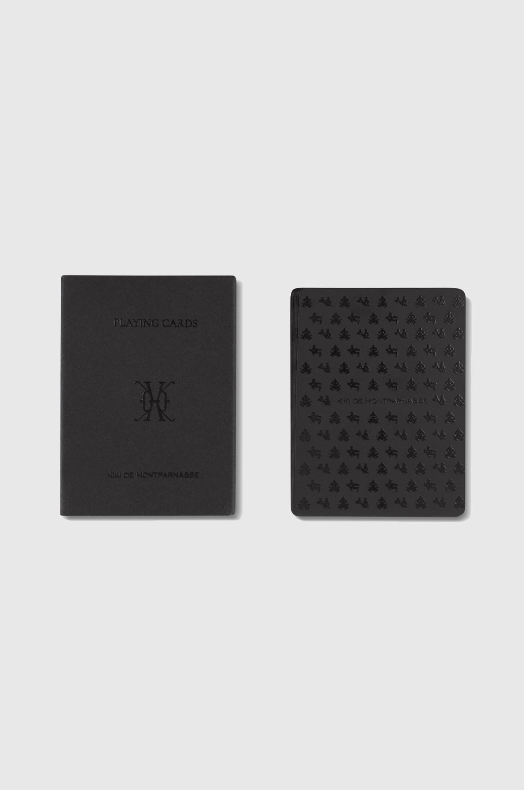 Exclusive KIKIDM black on black monochromatic playing cards