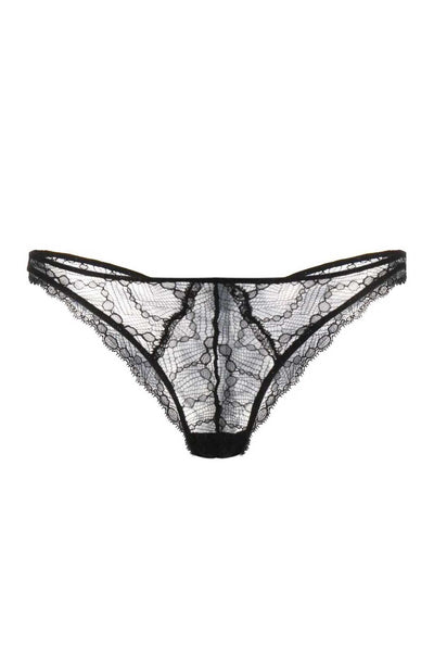 cheeky Mon Cheri Thong pretty stretch lace front view cropped
