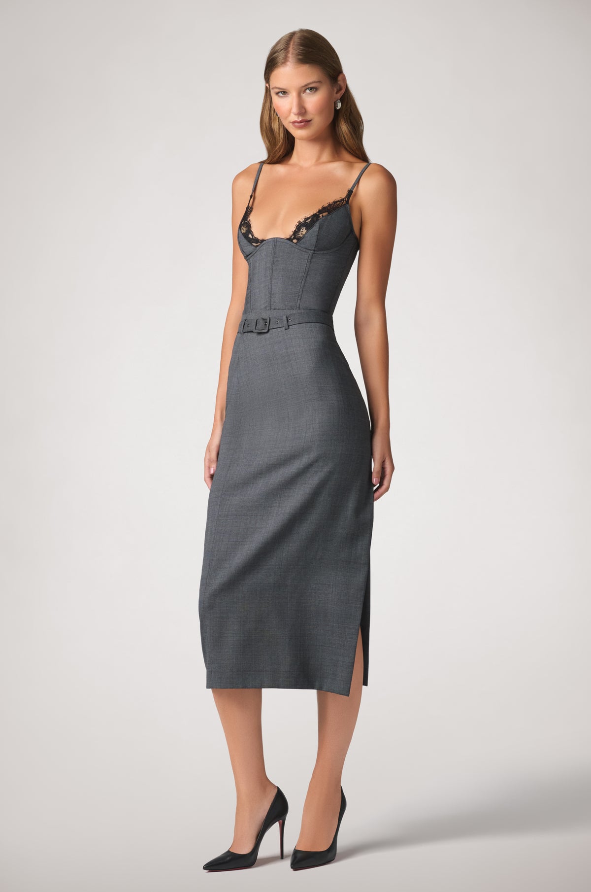 PRINCE OF WALES MIDI SKIRT