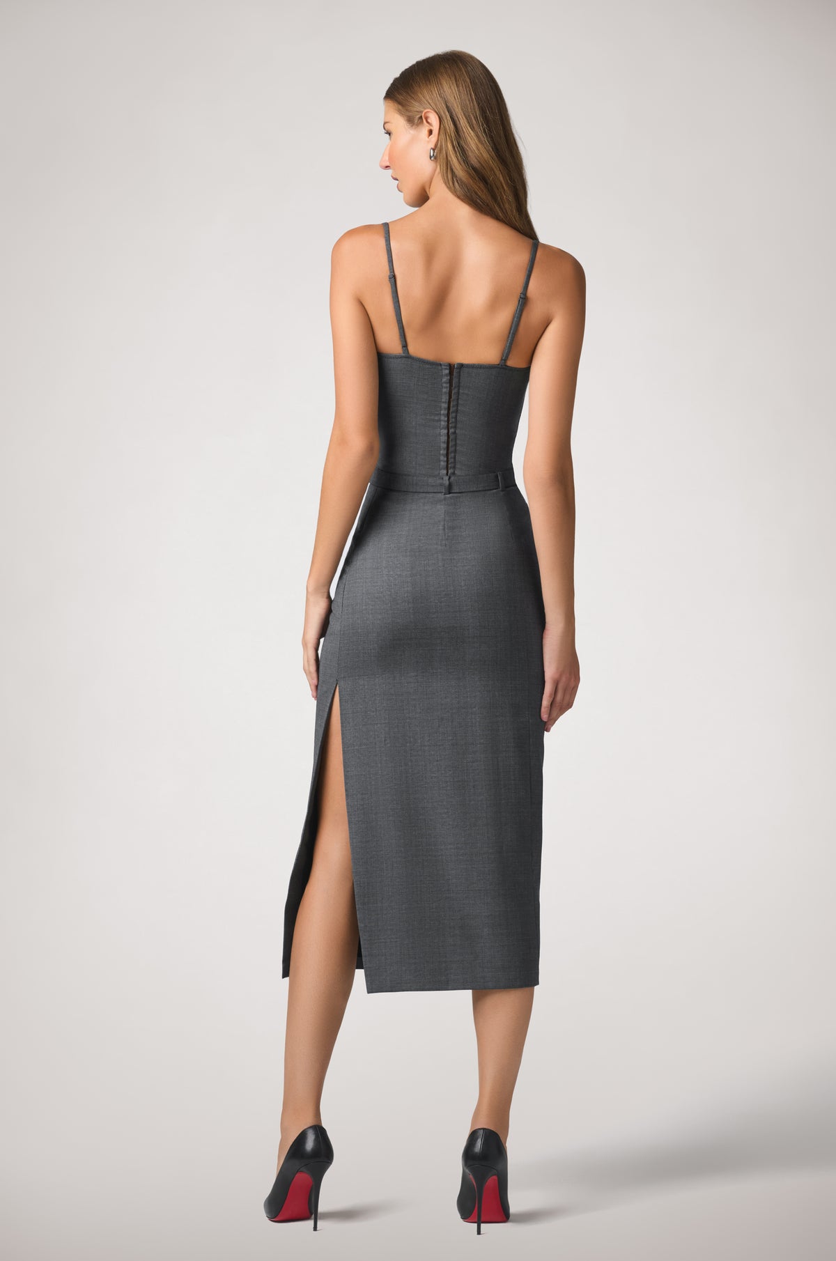 PRINCE OF WALES MIDI SKIRT