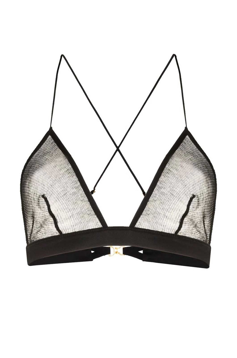 UFSB-KIKI-C Woman: Ribbed bralette with contrast band