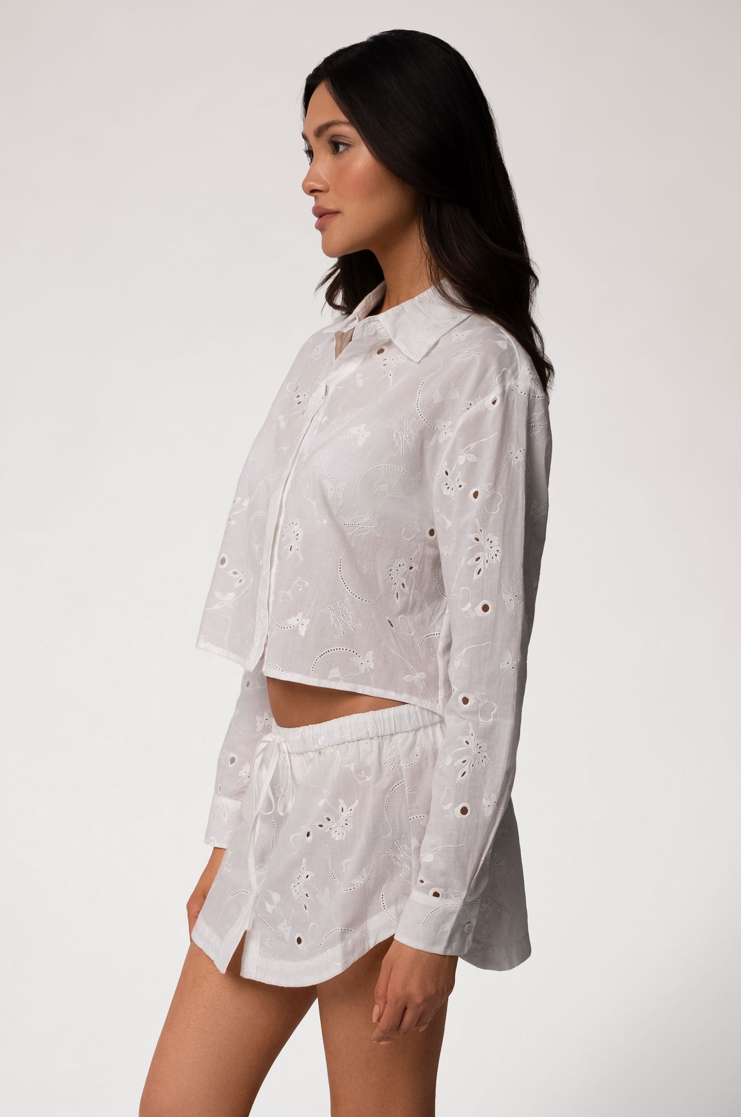 SIMONE COTTON EYELET MINI SKIRT