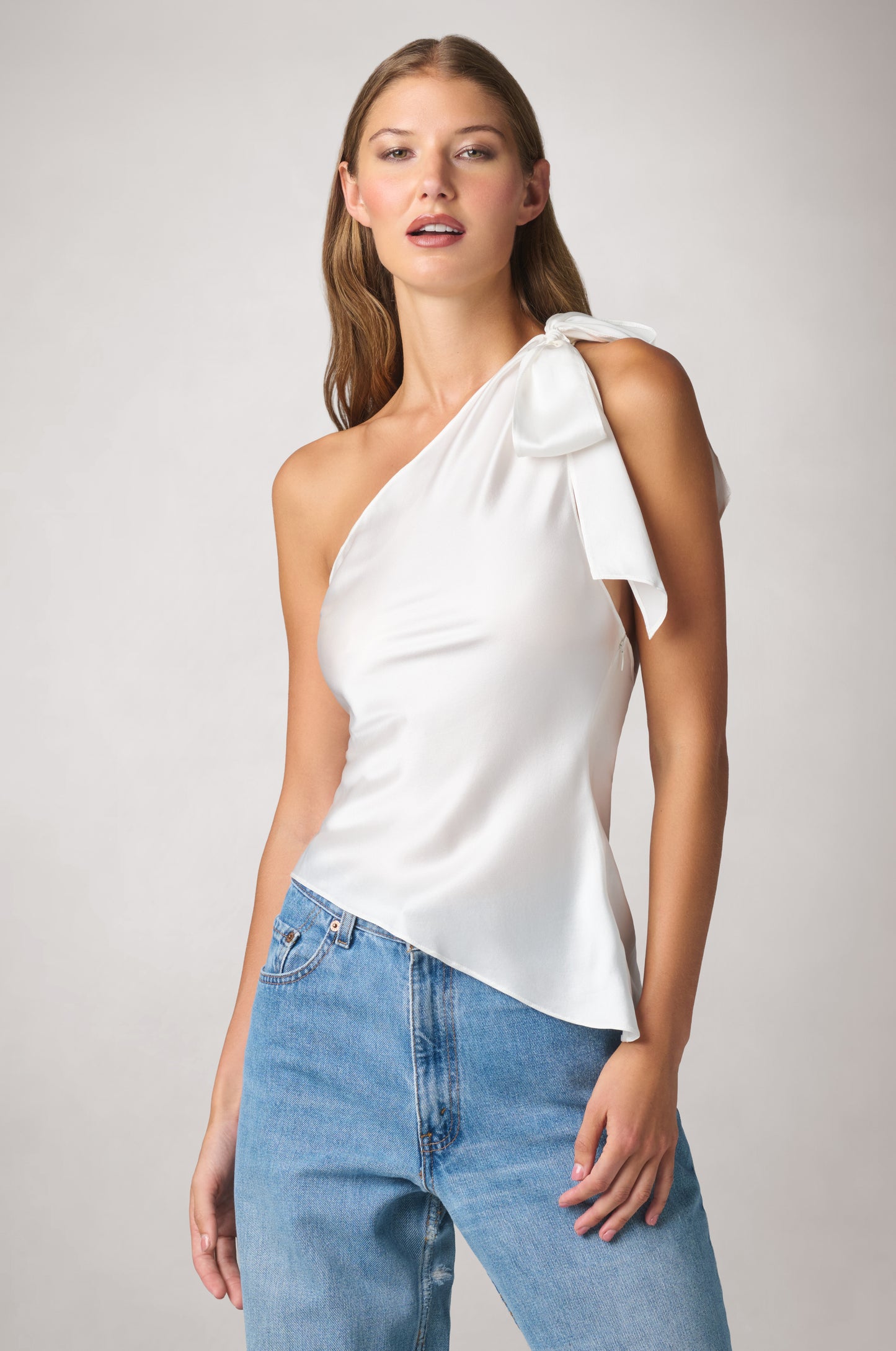 SOIE ASYMMETRIC CROSSOVER TOP