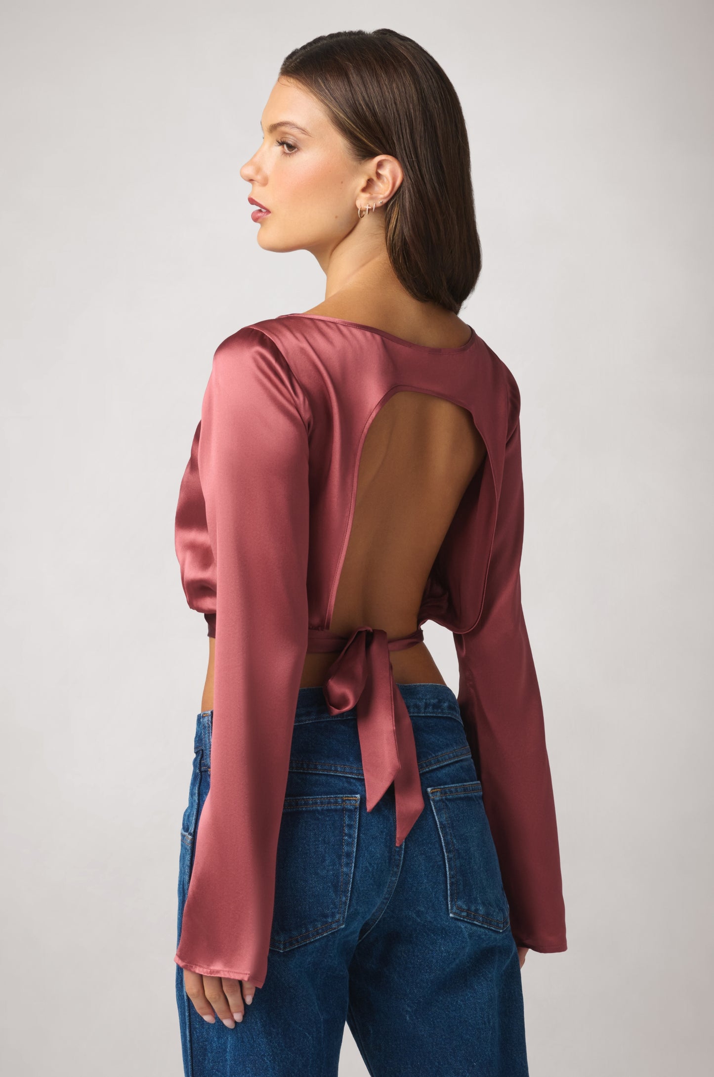 SOIE OPEN BACK TIE TOP
