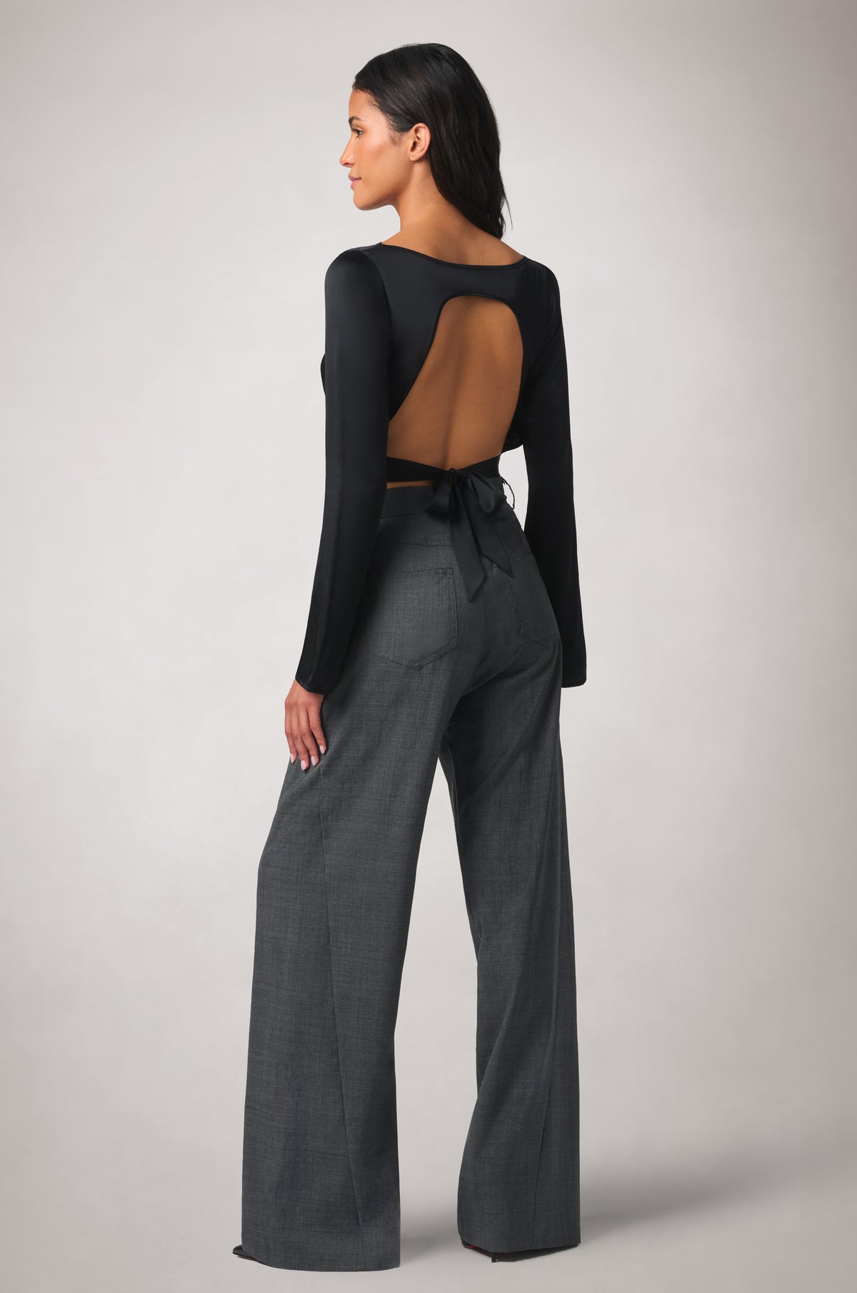 SOIE OPEN BACK TIE TOP