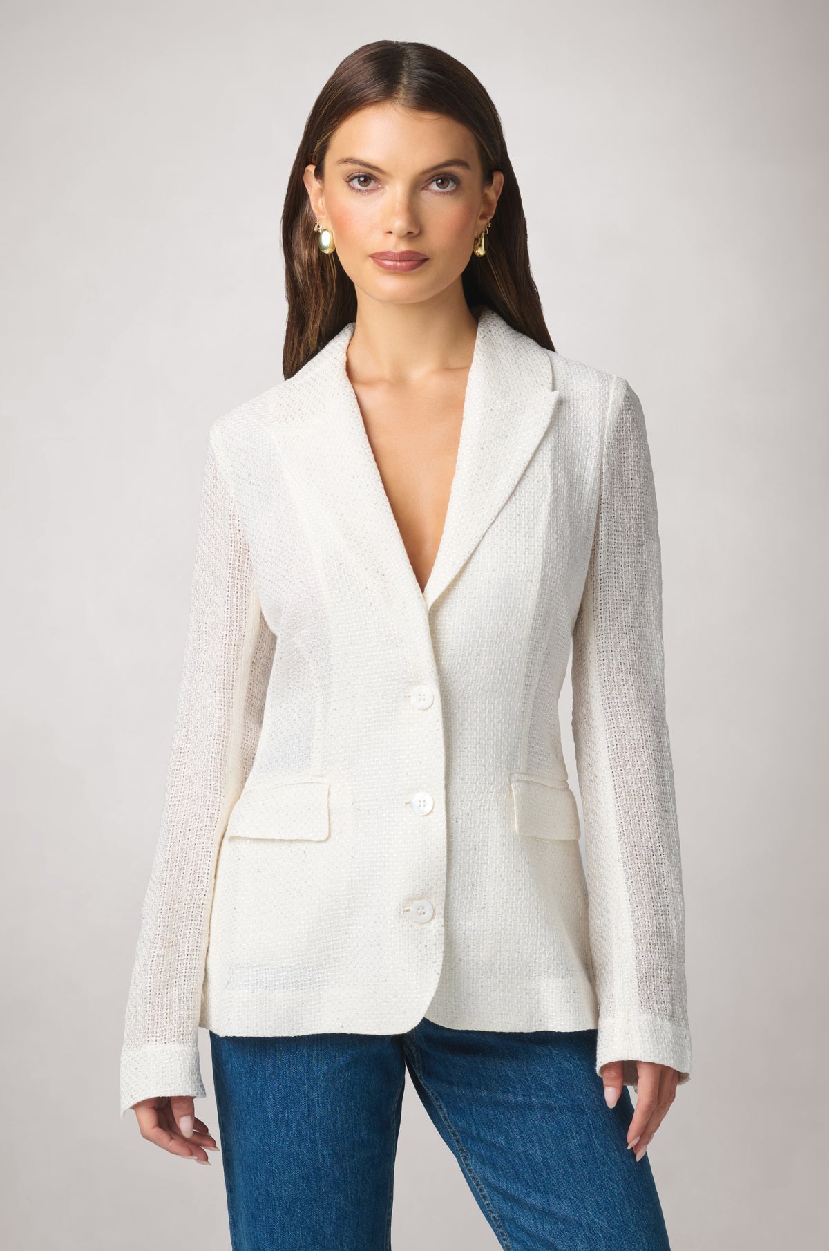 SPARKLE TWEED BLAZER