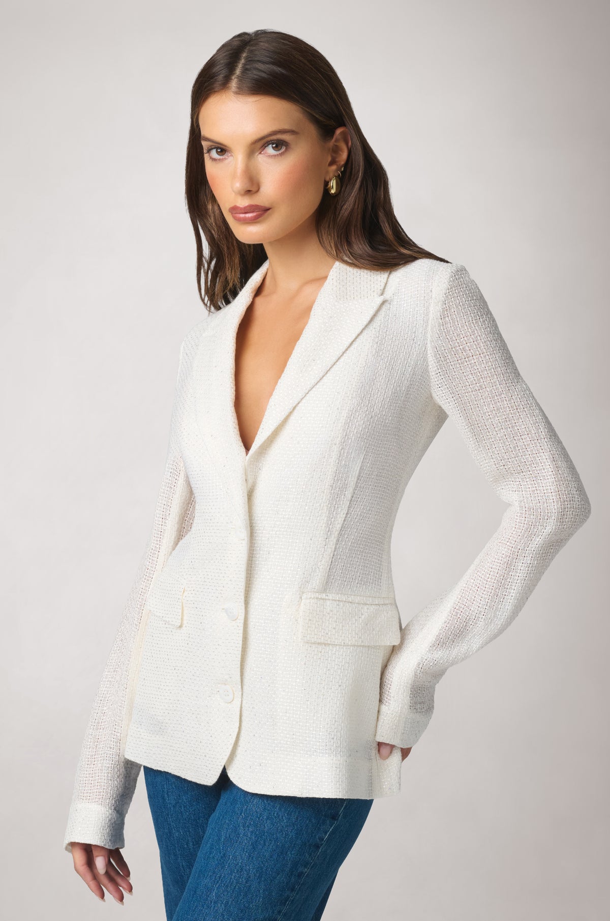 SPARKLE TWEED BLAZER