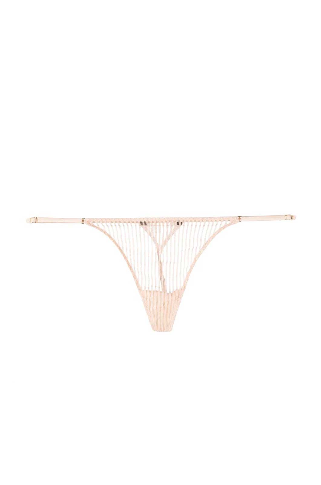 SHEER STRIPED LACE G-STRING