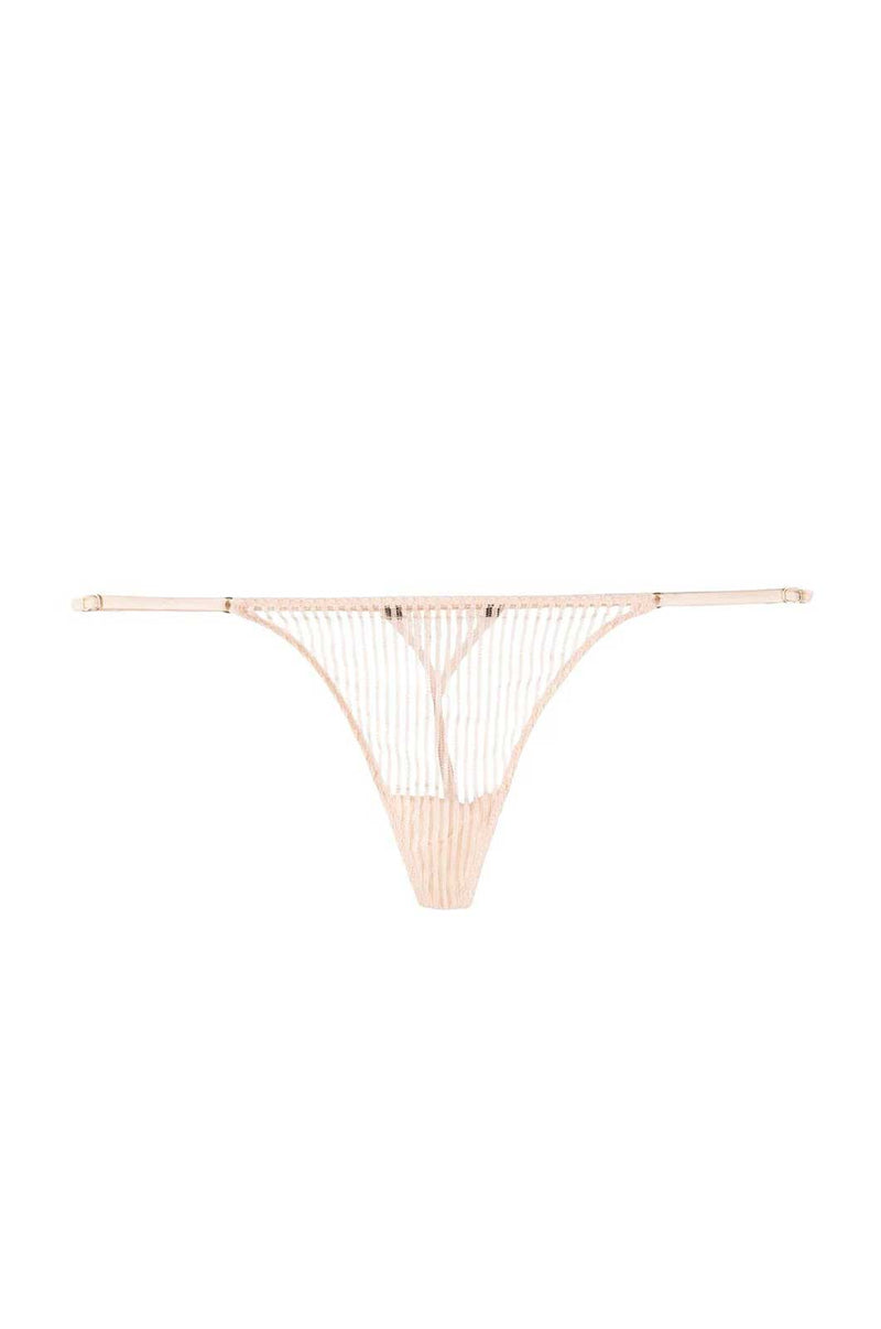 SHEER STRIPED LACE G-STRING