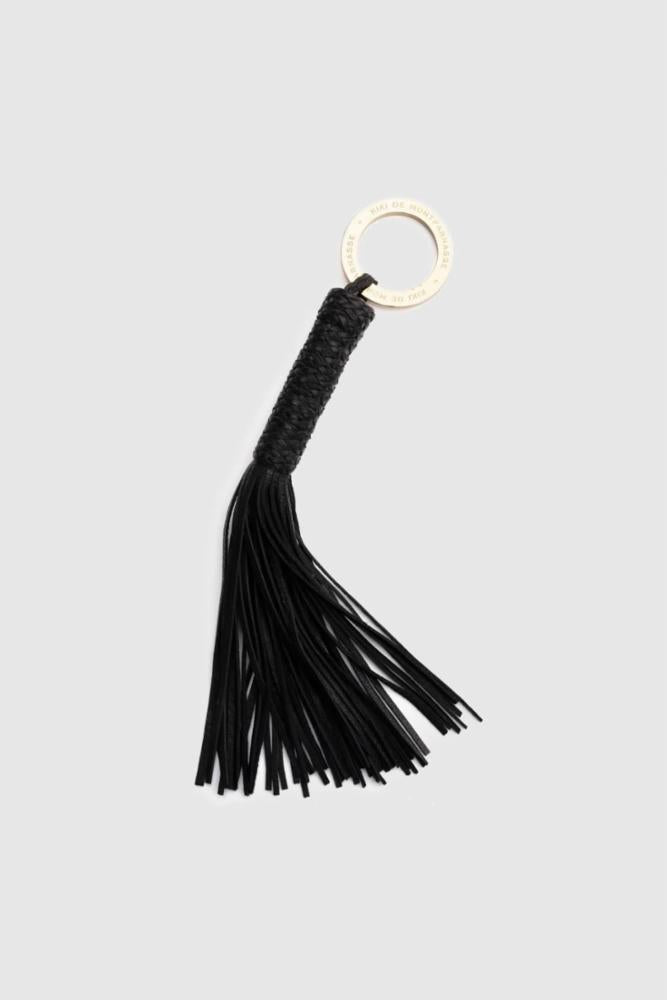 BRAIDED WHIP KEYCHAIN - BLACK/GOLD